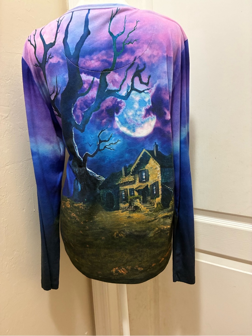Gloria Vanderbilt Halloween Long Sleeve Rhinestones Shirt - Great Pre Owned Cond - Picture 2 of 10